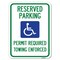 Signmission Reserved Parking Permit Required Towing Enforced With Graphic Parking, A-1824-23057 A-1824-23057 - alternate 1